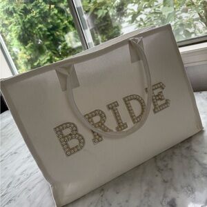 Elegant White Bride Tote Bag